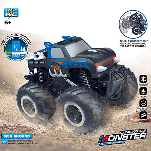 Threeking 1:16 Pikap Oyuncak RC Araba Kamyon Oyuncakları Uzaktan Kumandalı Arabalar Gövde Su Geçirmez Her Arazide Kullanılabilir 4WD Off-Road Araba Hediye Çocuklar İçin Hediyeler 6 Yaş ve Üzeri - 4