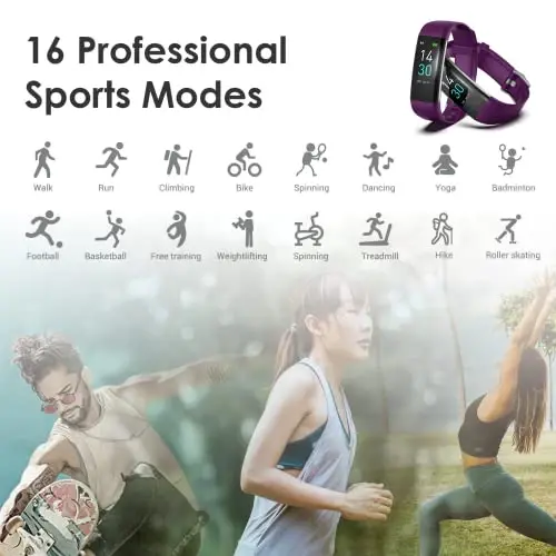 threesheep Fitness Tracker for Men and Women,Fitness Watch Waterproof with Activity Tracker and Sleep Monitor,Smart Watch for Android and iOS Phones(Purple) - 4