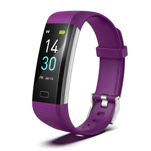threesheep Fitness Tracker for Men and Women,Fitness Watch Waterproof with Activity Tracker and Sleep Monitor,Smart Watch for Android and iOS Phones(Purple) - THREESHEEP