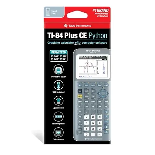 TI-84 Plus CE Graphing Calculator, Fractal Frost - 5