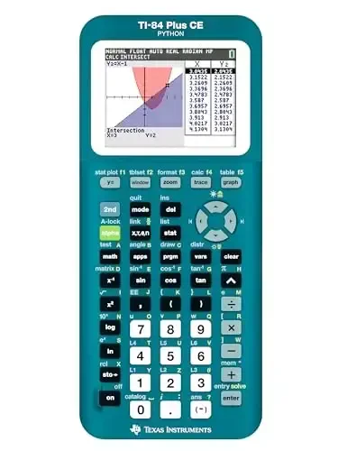 TI-84 Plus CE Graphing Calculator, Trinomial Teal 