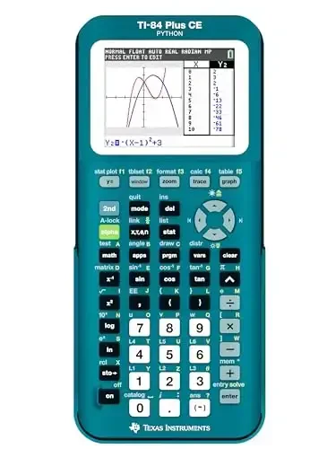 TI-84 Plus CE Graphing Calculator, Trinomial Teal - TEXAS INSTRUMENTS (1)