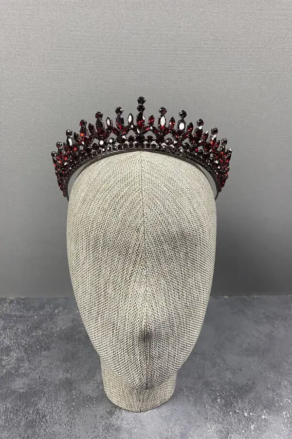 Тиара невесты Pedro Model Элегантная корона для хны Бордовая корона невесты - 4