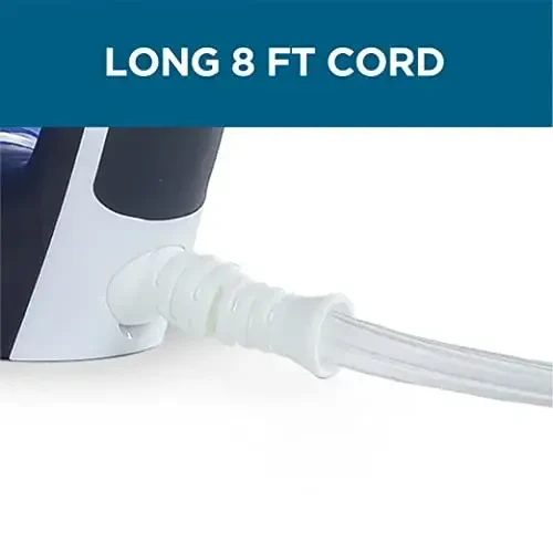 COMMERCIAL CARE Steam Iron, 1500 Watts Steamer for Clothes, Self-Cleaning Portable Iron, Blue - 6