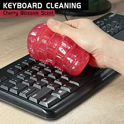 TICARVE 2 Pack Cleaning Gel Car Cleaning Putty Car Slime for Cleaning Car Detailing Gel Car Interior Cleaner Car Accessories Keyboard Cleaner Rose Purple (320g/11.2oz) - 4