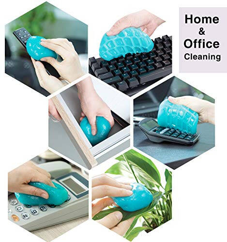 TICARVE 2Pack Cleaning Gel for Car Cleaning Putty Car Slime for Cleaning Car Detailing Putty Detail Tools Car Interior Cleaner Automotive Car Cleaning Kits Keyboard Cleaner Blue Purple (320g/11.2oz) - 6