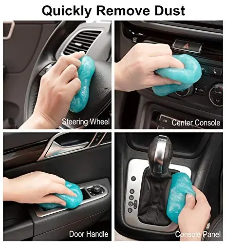 TICARVE 2Pack Car Cleaning Gel Car Putty Car Cleaning Putty Auto Tools for Car Interior Cleaner Cleaning Kits Automotive Car Cleaner Blue Orange (320g/11.2oz) - 5