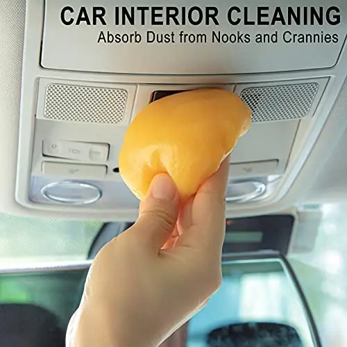TICARVE 2Pack Cleaning Gel for Car Putty Car Slime Cleaning Car Putty Detail Car Interior Cleaner Automotive Cleaning Kits Keyboard Cleaner Yellow Green (320g/11.2oz) - 2