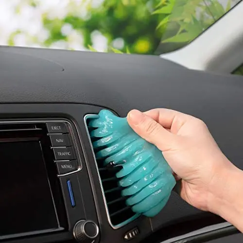 TICARVE 2Pack Cleaning Gel for Car Putty Car Slime Cleaning Car Detail Putty Tools Car Interior Cleaner Automotive Car Cleaning Kits Keyboard Cleaner Blue Green (320g/11.2oz) - 5