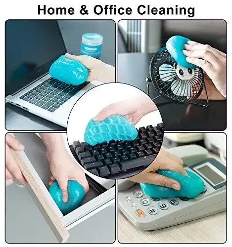 TICARVE 2Pack Cleaning Gel for Car Putty Car Slime Cleaning Car Detail Putty Tools Car Interior Cleaner Automotive Car Cleaning Kits Keyboard Cleaner Blue Green (320g/11.2oz) - 7