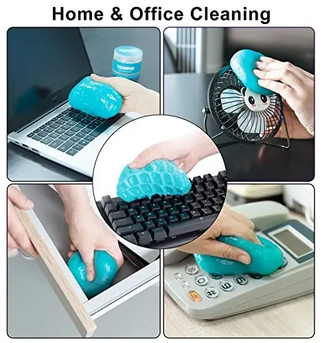 TICARVE 2Pack Cleaning Gel for Car Putty Car Slime Cleaning Car Detail Putty Tools Car Interior Cleaner Automotive Car Cleaning Kits Keyboard Cleaner Blue Green (320g/11.2oz) - 7