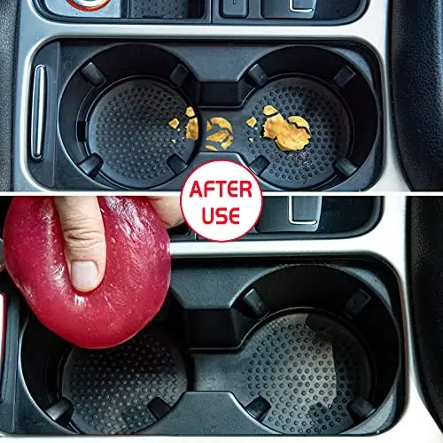 TICARVE 2 Pack Cleaning Gel Car Cleaning Putty Car Slime for Cleaning Car Detailing Gel Car Interior Cleaner Car Accessories Keyboard Cleaner Rose Purple (320g/11.2oz) - 3