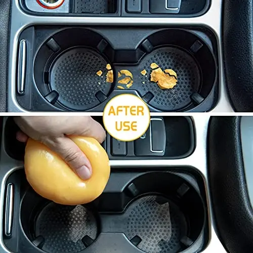 TICARVE 2Pack Cleaning Gel for Car Putty Car Cleaning Auto Gel Detail Tools Car Interior Cleaner Universal Dust Removal Gel Car Vent Cleaner Keyboard Cleaner Blue Yellow (320g/11.2oz) - 3