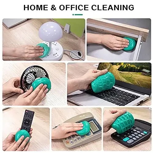 TICARVE 2Pack Cleaning Gel for Car Putty Car Slime Cleaning Car Putty Detail Car Interior Cleaner Automotive Cleaning Kits Keyboard Cleaner Yellow Green (320g/11.2oz) - 6