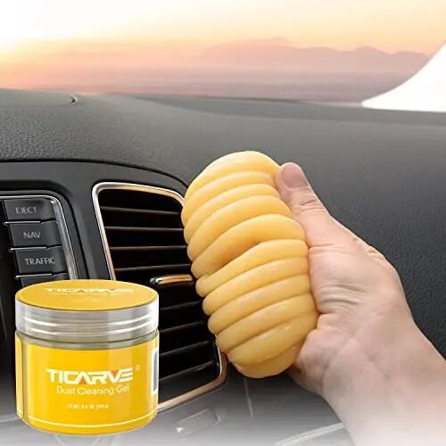 TICARVE Car Cleaning Gel Car Detailing Putty Car Cleaning Putty Gel Auto Detailing Tools Car Interior Cleaner Car Cleaning Kits Cleaning Slime Keyboard Cleaner Yellow - TICARVE