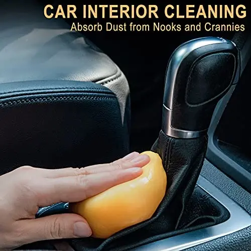TICARVE Car Cleaning Gel Car Detailing Putty Car Cleaning Putty Gel Auto Detailing Tools Car Interior Cleaner Car Cleaning Kits Cleaning Slime Keyboard Cleaner Yellow - TICARVE (1)
