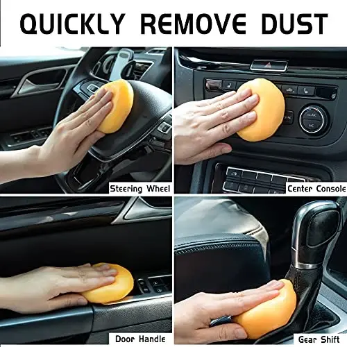 TICARVE Car Cleaning Gel Car Detailing Putty Car Cleaning Putty Gel Auto Detailing Tools Car Interior Cleaner Car Cleaning Kits Cleaning Slime Keyboard Cleaner Yellow - 3