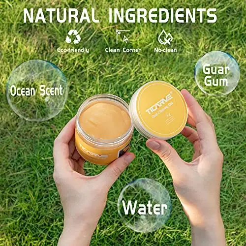 TICARVE Car Cleaning Gel Car Detailing Putty Car Cleaning Putty Gel Auto Detailing Tools Car Interior Cleaner Car Cleaning Kits Cleaning Slime Keyboard Cleaner Yellow - 4