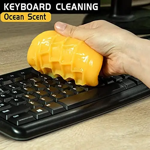 TICARVE Car Cleaning Gel Car Detailing Putty Car Cleaning Putty Gel Auto Detailing Tools Car Interior Cleaner Car Cleaning Kits Cleaning Slime Keyboard Cleaner Yellow - 5