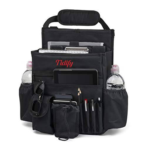 Tidify Car Front Seat Organizer [2025 UPDATED] with Dedicated Tablet and Laptop Storage Stabilizing Side Straps Soft Adjustable Shoulder Strap and Hardened Buckles Your Office Away from Office. - 5