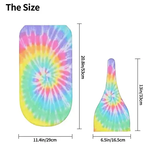 Tie Dye Newborn Swaddle Blanket with Hat Set Baby Stuff Receiving Blankets Soft Transition Sleep Sacks Gifts for Infant Boys Girls - 4