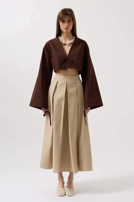 Tied Detail Long Sleeve Blouse - 2