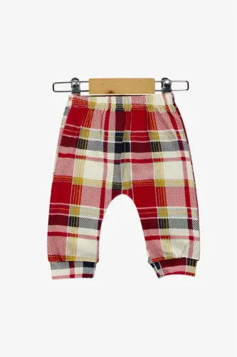Tied Penguin Badi, Pants, Hat Knitted Set MNK0587 RED-RED - 2