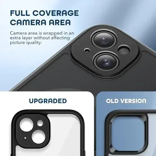 TIESZEN чехол для iPhone 15, совместимый с MagSafe, встроенная защитная пленка для экрана и защита камеры, защита от шпионства, пыленепроницаемый, противоударный жесткий чехол для телефона 6.1