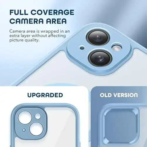 TIESZEN для iPhone 15, совместимый с MagSafe, встроенная защитная пленка для экрана и защита камеры, защита от шпионства, пыленепроницаемый, противоударный жесткий чехол для телефона 6.1