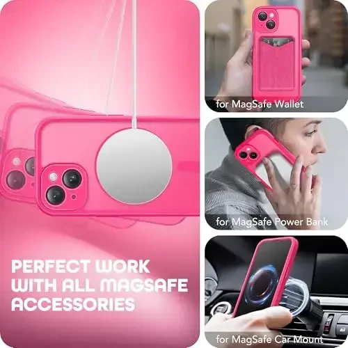 TIESZEN for iPhone 15 Plus Case, Compatible with MagSafe, Built-in Privacy Screen Protector and Camera Protection, Anti Spy Full Body Dustproof Shockproof Hard Phone Case 6.7