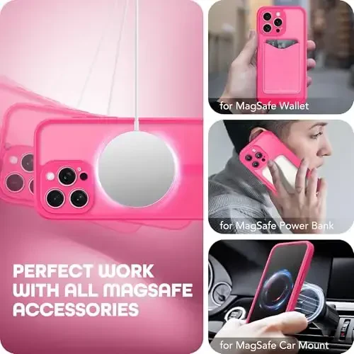 TIESZEN for iPhone 15 Pro Case, Compatible with MagSafe, Built-in Privacy Screen Protector and Camera Protection, Anti Spy Full Body Dustproof Shockproof Hard Phone Case 6.1