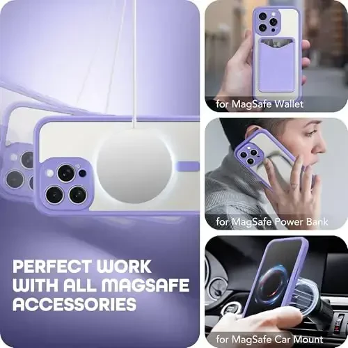 TIESZEN for iPhone 15 Pro Case, Compatible with MagSafe, Built-in Privacy Screen Protector and Camera Protection, Anti Spy Full Body Dustproof Shockproof Hard Phone Case 6.1