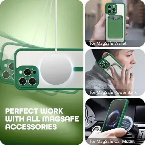 TIESZEN for iPhone 15 Pro Max Case, Compatible with MagSafe, Built-in Privacy Screen Protector and Camera Protection, Anti Spy Full Body Dustproof Shockproof Hard Phone Case 6.7