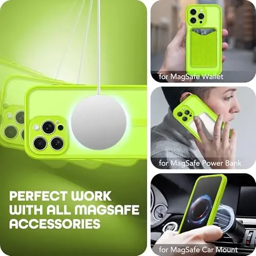 TIESZEN for iPhone 15 Pro Max Case, Compatible with MagSafe, Built-in Privacy Screen Protector and Camera Protection, Anti Spy Full Body Dustproof Shockproof Hard Phone Case 6.7