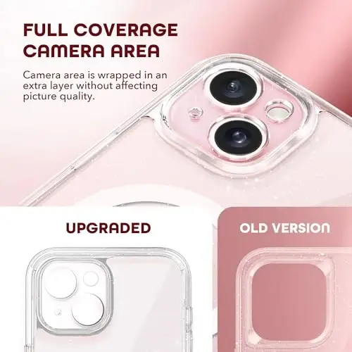 TIESZEN iPhone 15 Plus uchun g'ilof, MagSafe bilan mos, o'rnatilgan maxfiylik ekran himoyachisi va kamera himoyasi, casusga qarshi chang o'tkazmaydigan zarbga chidamli qattiq telefon g'ilofi 6,7