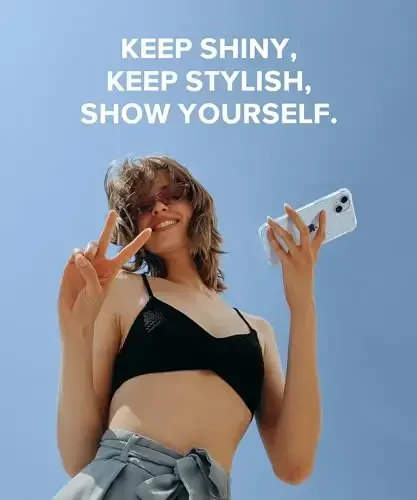 TIESZEN iPhone 15 Plus uchun mos keladigan tiniq yaltiroq g'ilof, [3 in 1] ekran himoyachisi + kamera linzalari himoyachisi bilan, [sarg'aymaydigan] yorqin zarbga chidamli qattiq telefon g'ilofi ayollar uchun 6,7