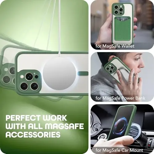 TIESZEN iPhone 15 Pro Kılıf, MagSafe Uyumlu, Dahili Gizlilik Ekran Koruyuculu ve Kamera Korumalı, Casusluk Önleyici Tam Gövde Toz Geçirmez Darbeye Dayanıklı Sert Telefon Kılıfı 6.1