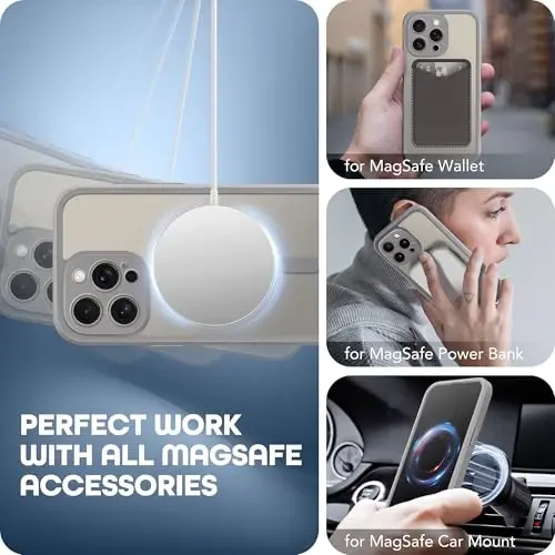 TIESZEN for iPhone 15 Pro Max Case, Compatible with MagSafe, Built-in Privacy Screen Protector and Camera Protection, Anti Spy Full Body Dustproof Shockproof Hard Phone Case 6.7
