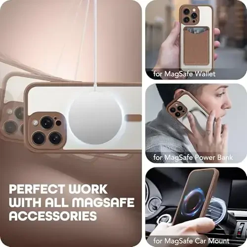 TIESZEN iPhone 15 Pro Max uchun g'ilof, MagSafe bilan mos, o'rnatilgan maxfiylik ekran himoyachisi va kamera himoyasi, josuslikka qarshi chang o'tkazmaydigan zarbga chidamli qattiq telefon g'ilofi 6,7