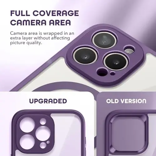 TIESZEN iPhone 15 Pro uchun g'ilof, MagSafe bilan mos, o'rnatilgan maxfiylik ekrani himoyachisi va kamera himoyasi, josuslikka qarshi chang o'tkazmaydigan zarbaga chidamli qattiq telefon g'ilofi 6.1