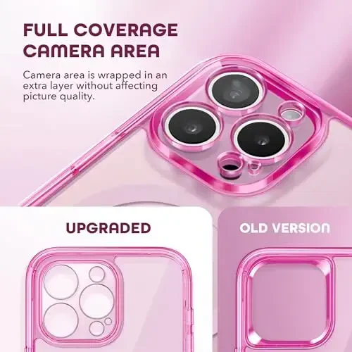 TIESZEN iPhone 15 Pro uchun gʻilof, MagSafe bilan mos, oʻrnatilgan shaxsiy ekran himoyachisi va kamera himoyasi, casusga qarshi toʻliq korpus chang oʻtkazmaydigan zarbga chidamli qattiq telefon gʻilofi 6.1