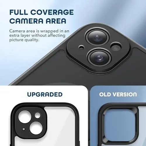 TIESZEN iPhone 15 uchun g‘ilof, MagSafe bilan mos, o‘rnatilgan maxfiylik ekran himoyachisi va kamera himoyasi, josuslikka qarshi to‘liq korpusli chang o‘tkazmaydigan zarbaga chidamli qattiq telefon g‘ilofi 6.1