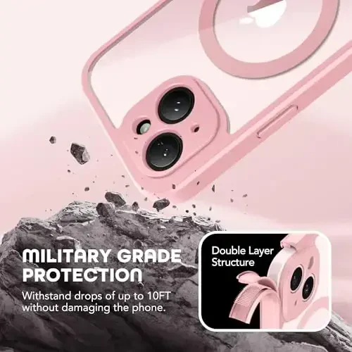 TIESZEN Magnetic for iPhone 15 Plus Case, Compatible with MagSafe, Built-in Privacy Screen Protector and Camera Protection, Anti Spy Full Body Dustproof Shockproof Hard Phone Case 6.7