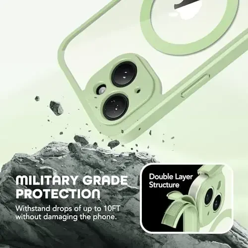 TIESZEN Magnetic for iPhone 15 Plus Case, MagSafe bilan mos, oʻrnatilgan maxfiylik ekran himoyachisi va kamera himoyasi, Anti Spy Full Body changga chidamli zarbga bardoshli qattiq telefon qutisi 6,7