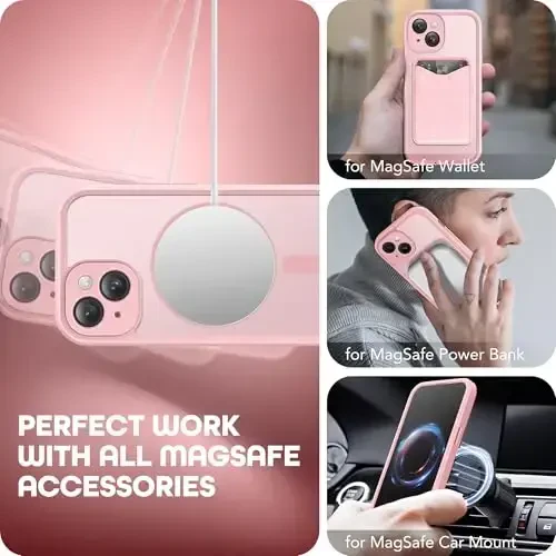 TIESZEN Magnetic for iPhone 15 Plus Case, MagSafe bilan mos, Oʻrnatilgan Maxfiylik Ekrani Himoyachisi va Kamera Himoyasi, Anti Spy Toʻliq Korpus Chang oʻtkazmaydigan Zarba oʻtkazmaydigan Qattiq Telefon Gʻilofi 6.7