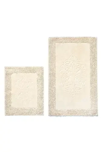Tiffany 2-Piece Cotton Toilet Set, Mink Bathroom Mat Set - MINK - 4