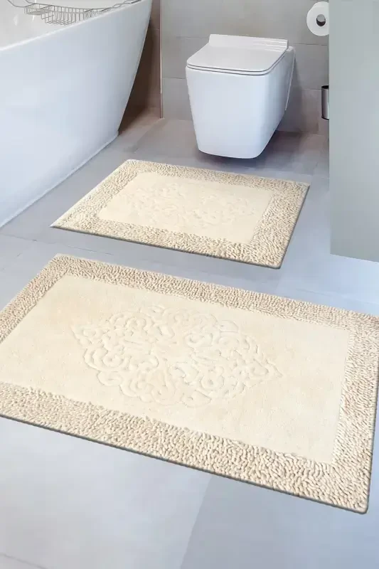 Tiffany 2шт Хлопковый Комплект для Унитаза, Комплект Ковриков для Ванной Комнаты Vizon - VIZON - 1