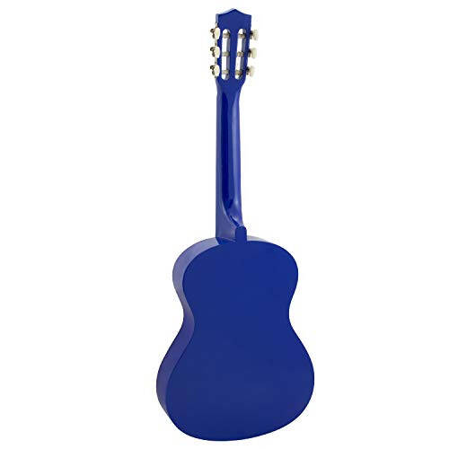 Tiger 6 String Classical Guitar, Right, Blue, Three Quarter Size Age 9-11 (CLG4-BL) - 6