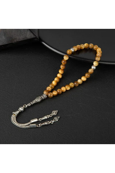 Tiger Eye Natural Stone Tasbih 33'lü - 6mm - 3