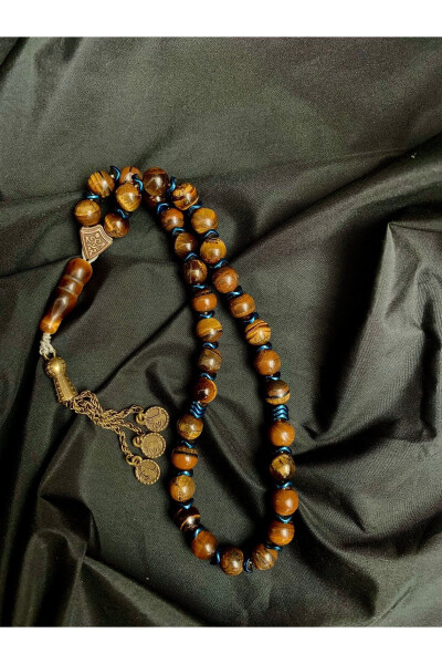 Tiger Eye Platinum Blue Gift Tasbih Hematite . Power Balance Success - 5